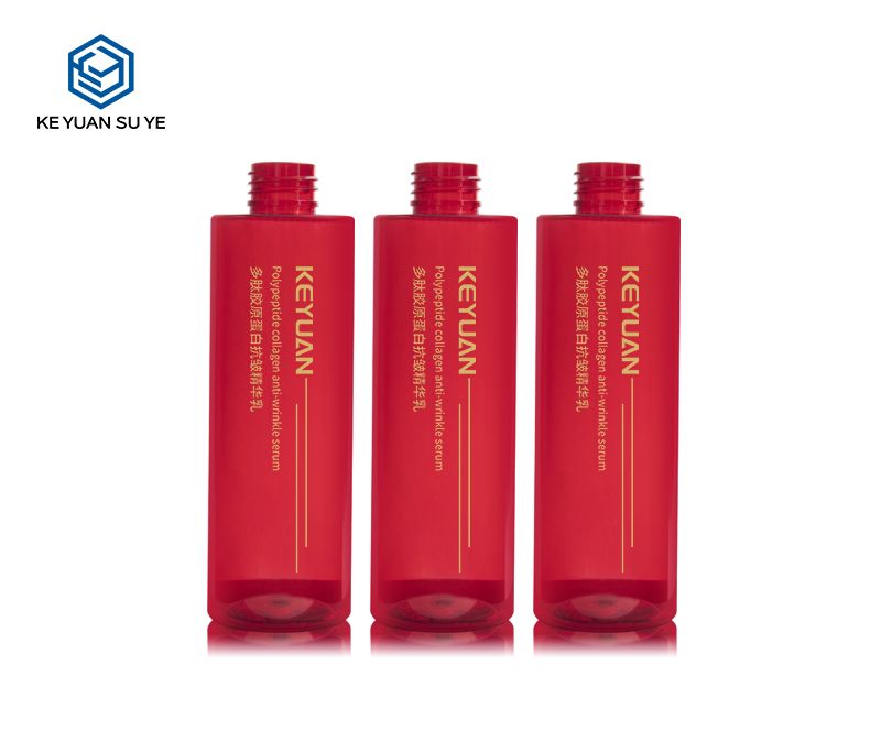 KY207 Customized High Quality 180ml PET Plastic Empty Bottle with Lotion Pump Cosmetic Packaging Bottle