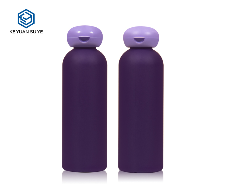 KY208 High Quality Purple Luxury 120ml HDPE Round Plastic Cosmetic Packaging Bottle