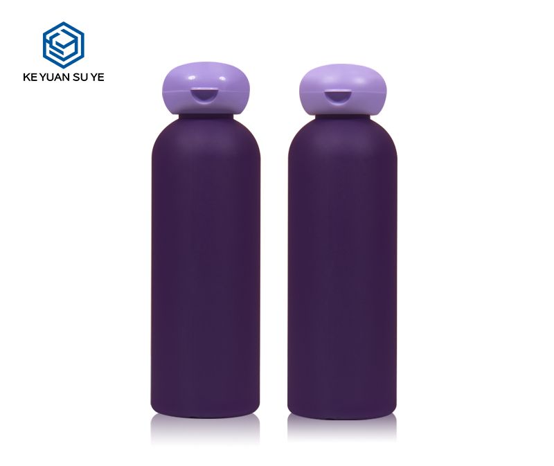 KY208 High Quality Purple Luxury 120ml HDPE Round Plastic Cosmetic Packaging Bottle