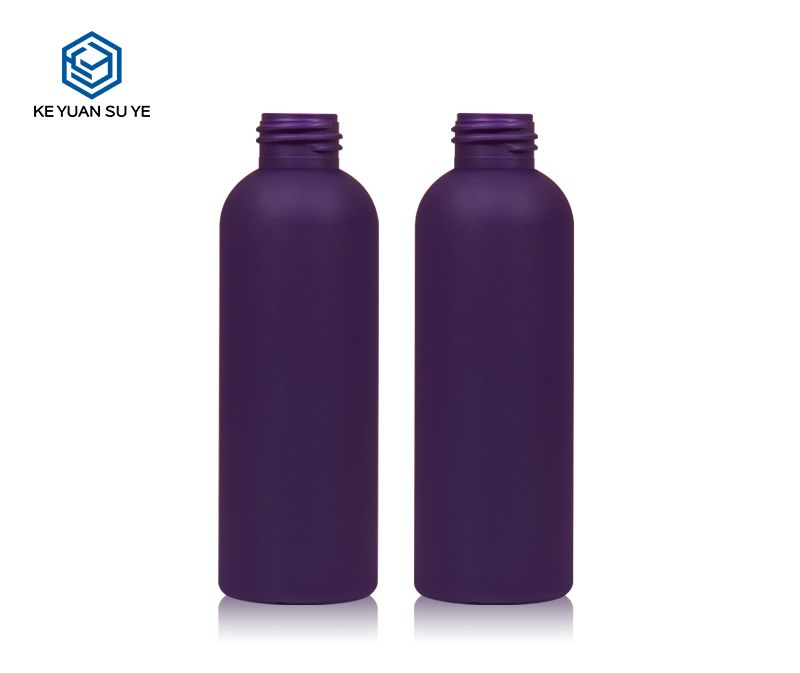KY208 High Quality Purple Luxury 120ml HDPE Round Plastic Cosmetic Packaging Bottle