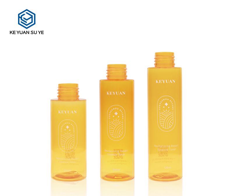 KY216-2 High Quality 80ml 100ml 120ml Orange Cosmetic Bottle Lotion Pump Bottle Skincare Bottle