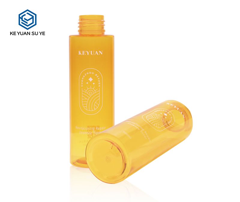 KY216-2 High Quality 80ml 100ml 120ml Orange Cosmetic Bottle Lotion Pump Bottle Skincare Bottle