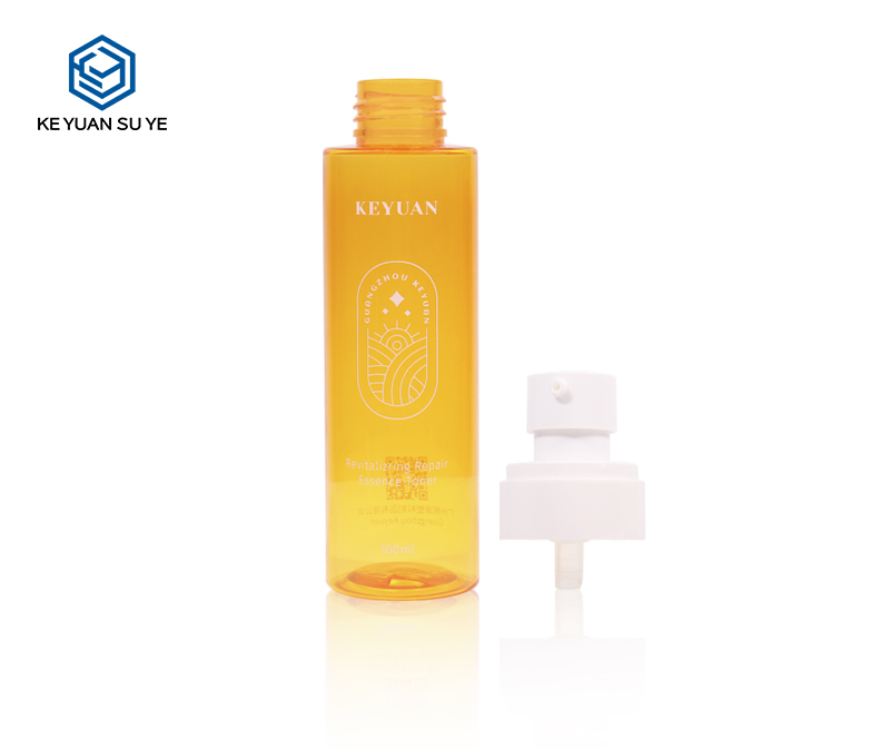 KY216-2 High Quality 80ml 100ml 120ml Orange Cosmetic Bottle Lotion Pump Bottle Skincare Bottle
