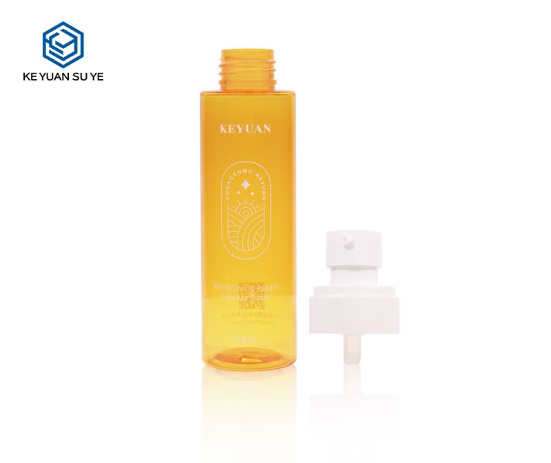 KY216-2 High Quality 80ml 100ml 120ml Orange Cosmetic Bottle Lotion Pump Bottle Skincare Bottle