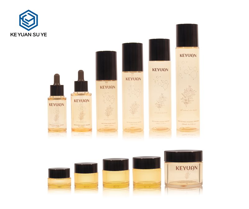 KY217 Wholesale Empty Plastic Bottle for Cosmetics Liquid Packaging Luxury Cosmetic Serum Lotion Bottle Cream Jar Skincare Packaging Set