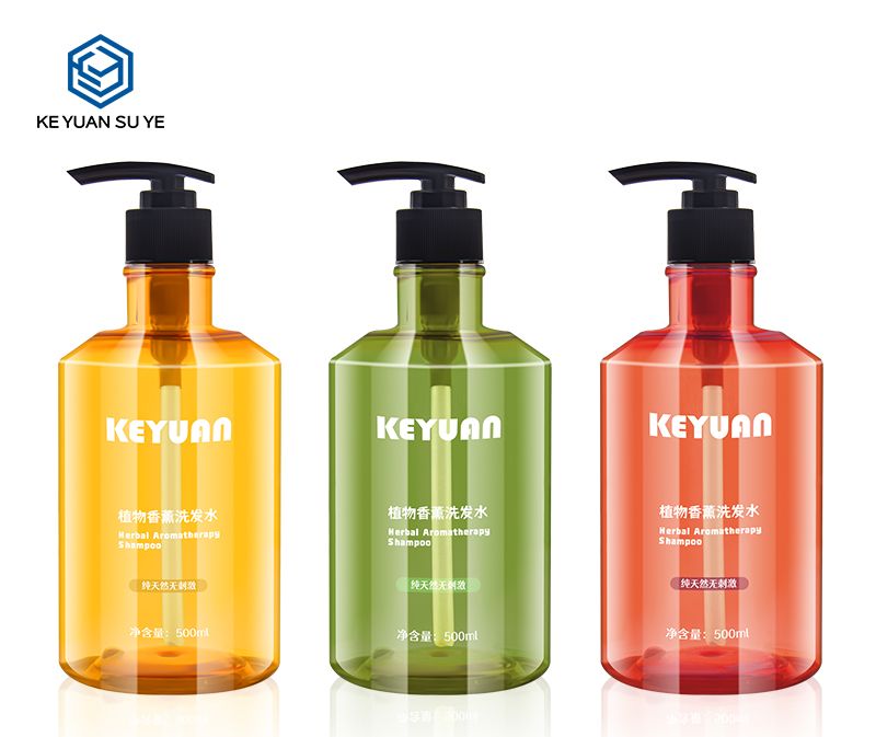 KY220 Custom Colored Luxury Plastic Pump Bottle 500ml Shampoo Bottle