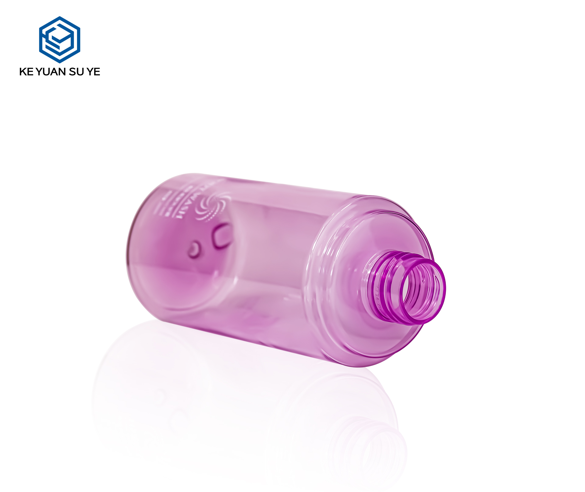 KY229-1 250ml Transparent Round Cosmetic Shampoo Bottle Shower Gel Bottle