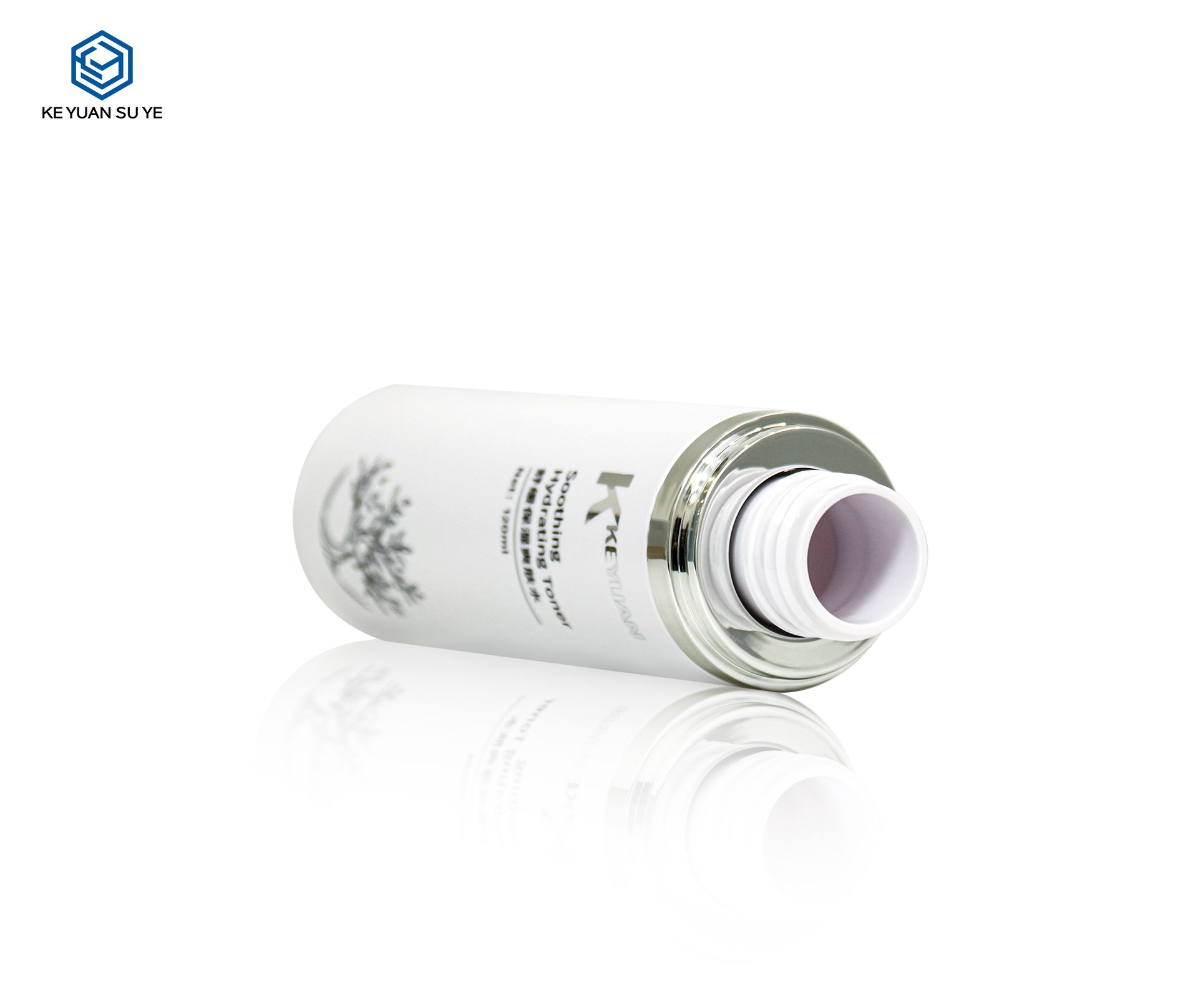 KY230-2 100ml 120ml 150ml High-End Beauty Care Bottle Lotion Bottle with Silver Shoulder Cover