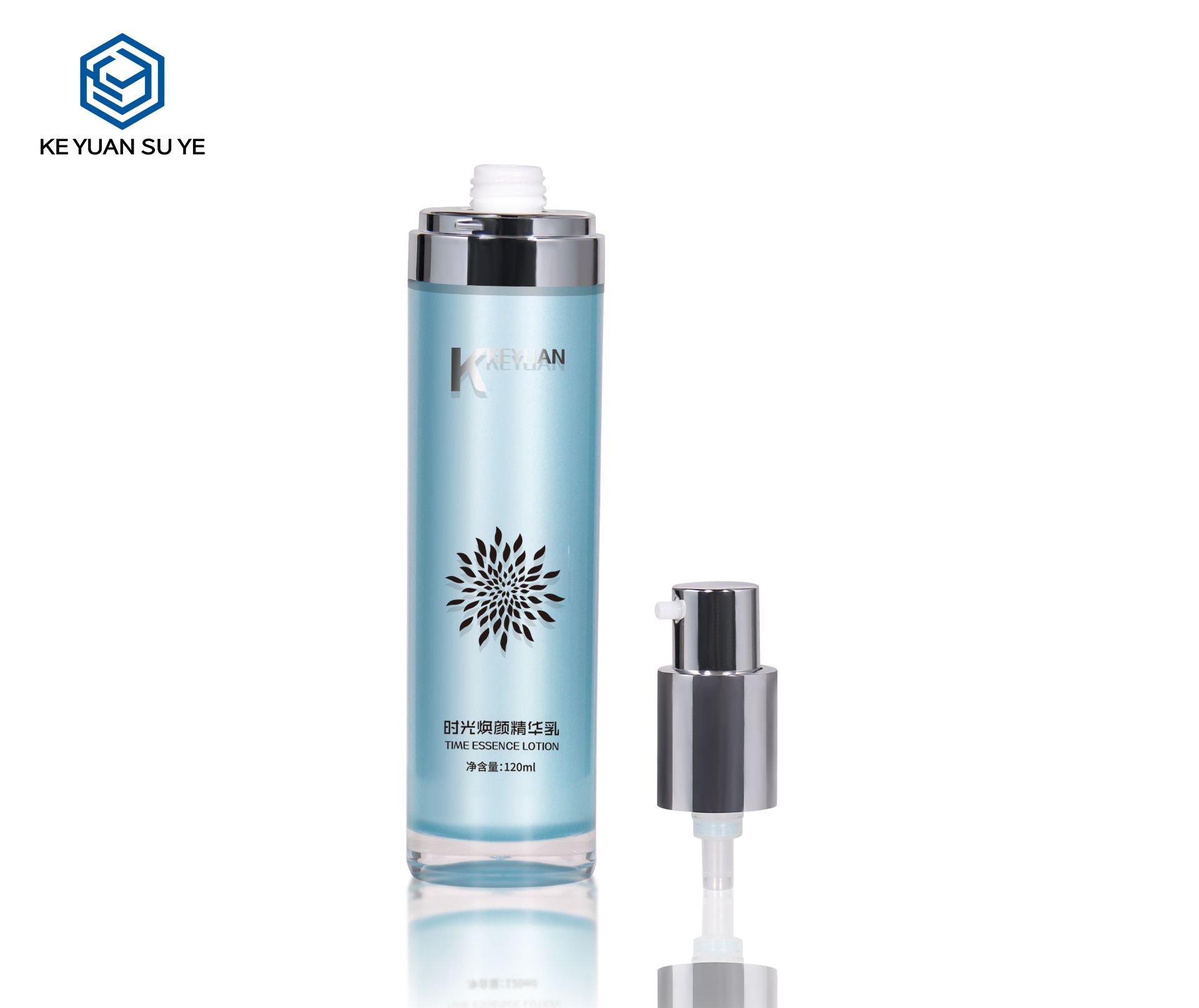 KY246 New Cosmetic Bottle Set Acrylic Face Cream Jars Acrylic Round Bottle with Lotion Pump