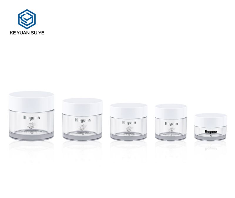 KY052-3PJ Transparent Small Capacity Plastic Cream Jars 5ml 10ml 15ml 20ml 30ml Cosmetic Skincare Containers Empty Face Cream Jars
