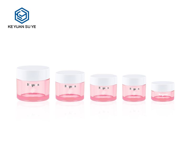 KY 052-4PJ Pink Small Capacity Plastic Cream Jars 5ml 10ml 15ml 20ml 30ml Cosmetic Skincare Containers Empty Face Cream Jars