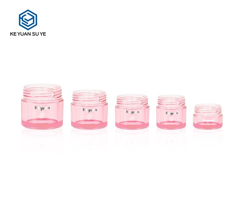 KY 052 4PJ Pink Small Capacity Plastic Cream Jars 5ml 10ml 15ml 20ml 30ml Cosmetic Skincare Containers Empty Face Cream Jars