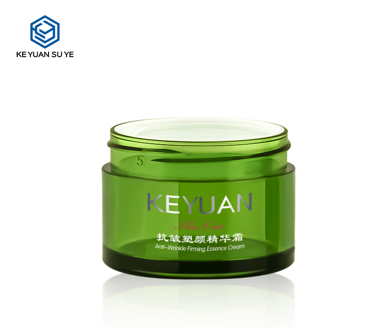 KY059 4PJ The Factory Directly Sells High Quality Cosmetics 50g PET Green Plastic Face Cream Jars