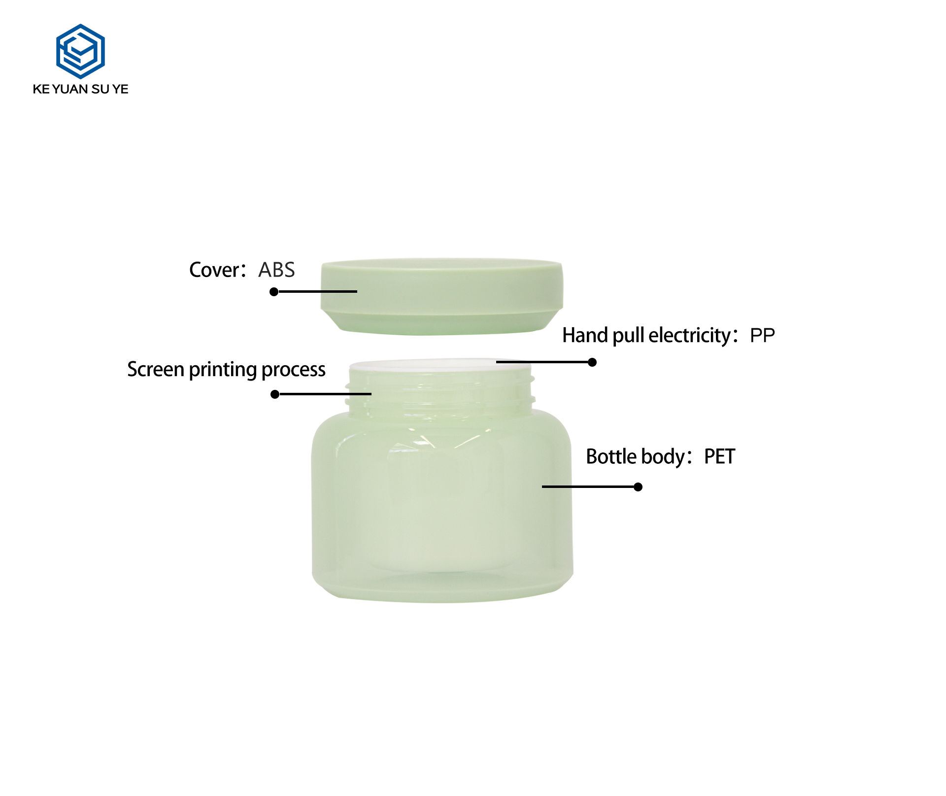 KY060 1PJ Customized High Quality 50ml 100ml Cosmetic Skin Care Cream Jar