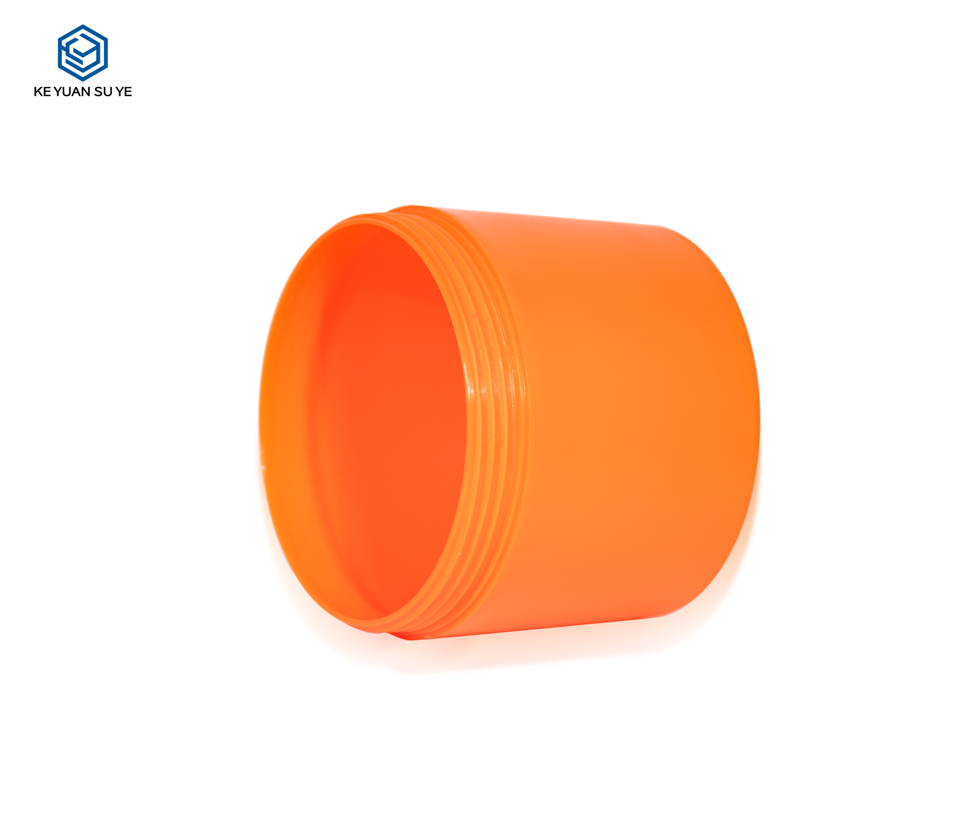 KY064PJ Hot Selling Cosmetics 250ml PP Orange Wide Mouth Jar Body Scrub Cream Jar