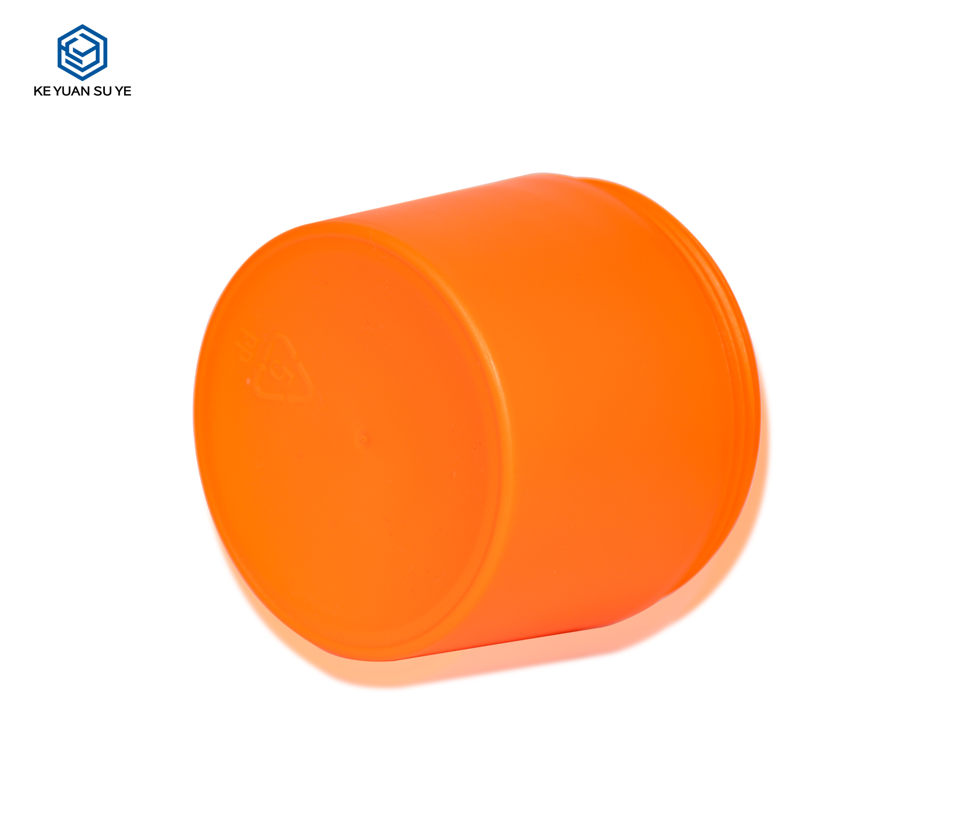 KY064PJ Hot Selling Cosmetics 250ml PP Orange Wide Mouth Jar Body Scrub Cream Jar