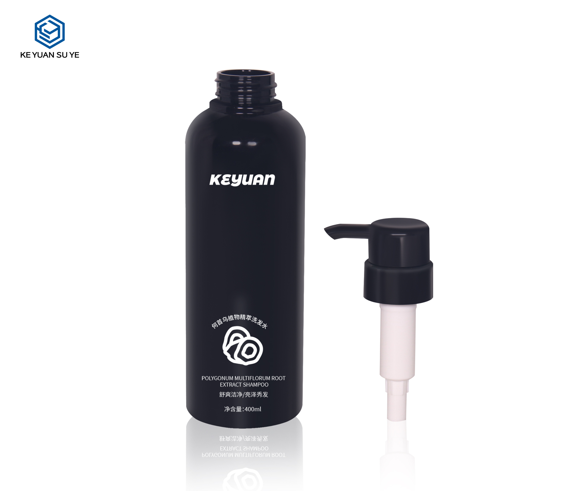 KY267 Factory Direct Sales 400ml PET Black Lotion Pump Bottles for Shampoo and Body Wash Packaging
