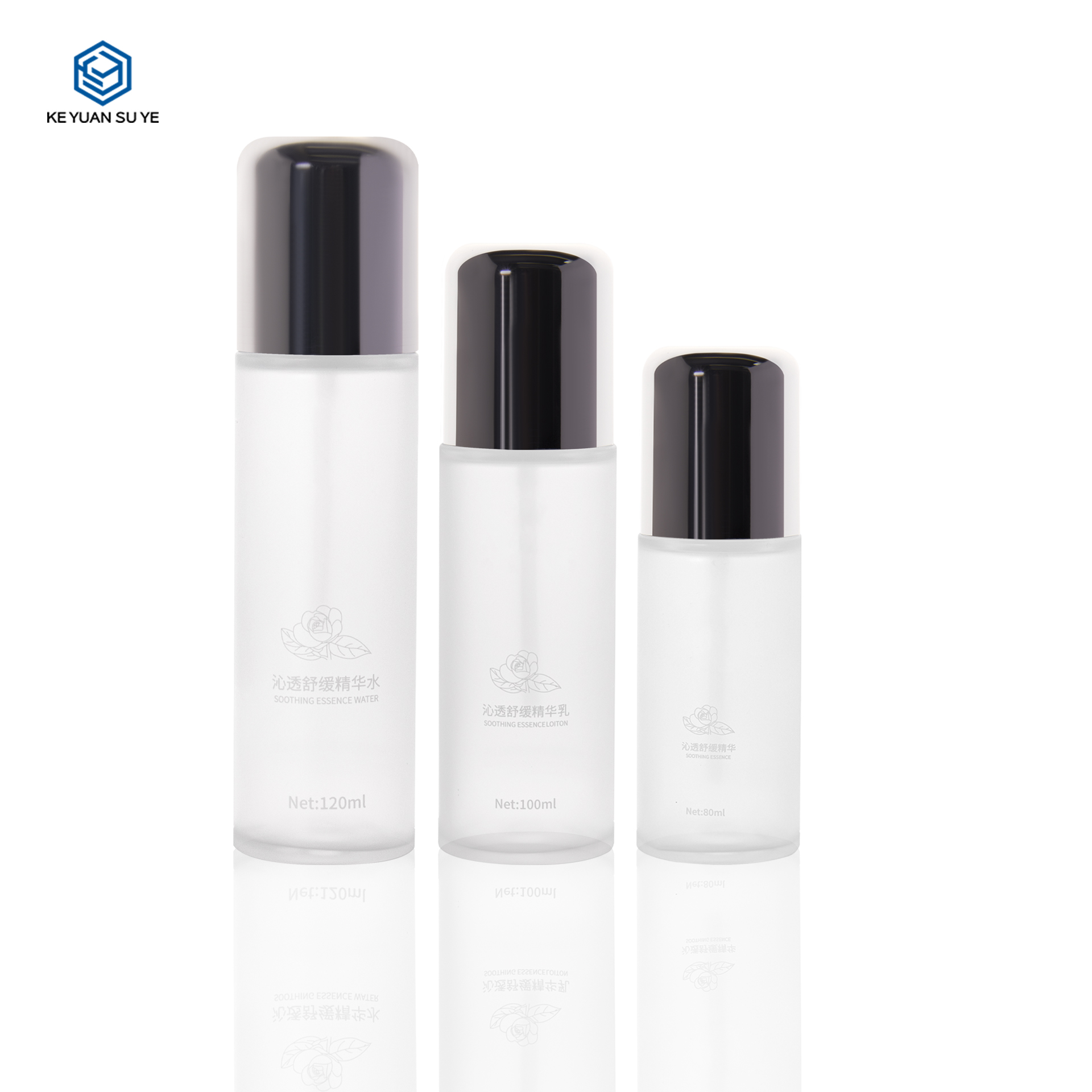 KY281 Factory Direct Sales High Quality 120ml 100ml 80ml PET Matte Frosting Lotion Bottle