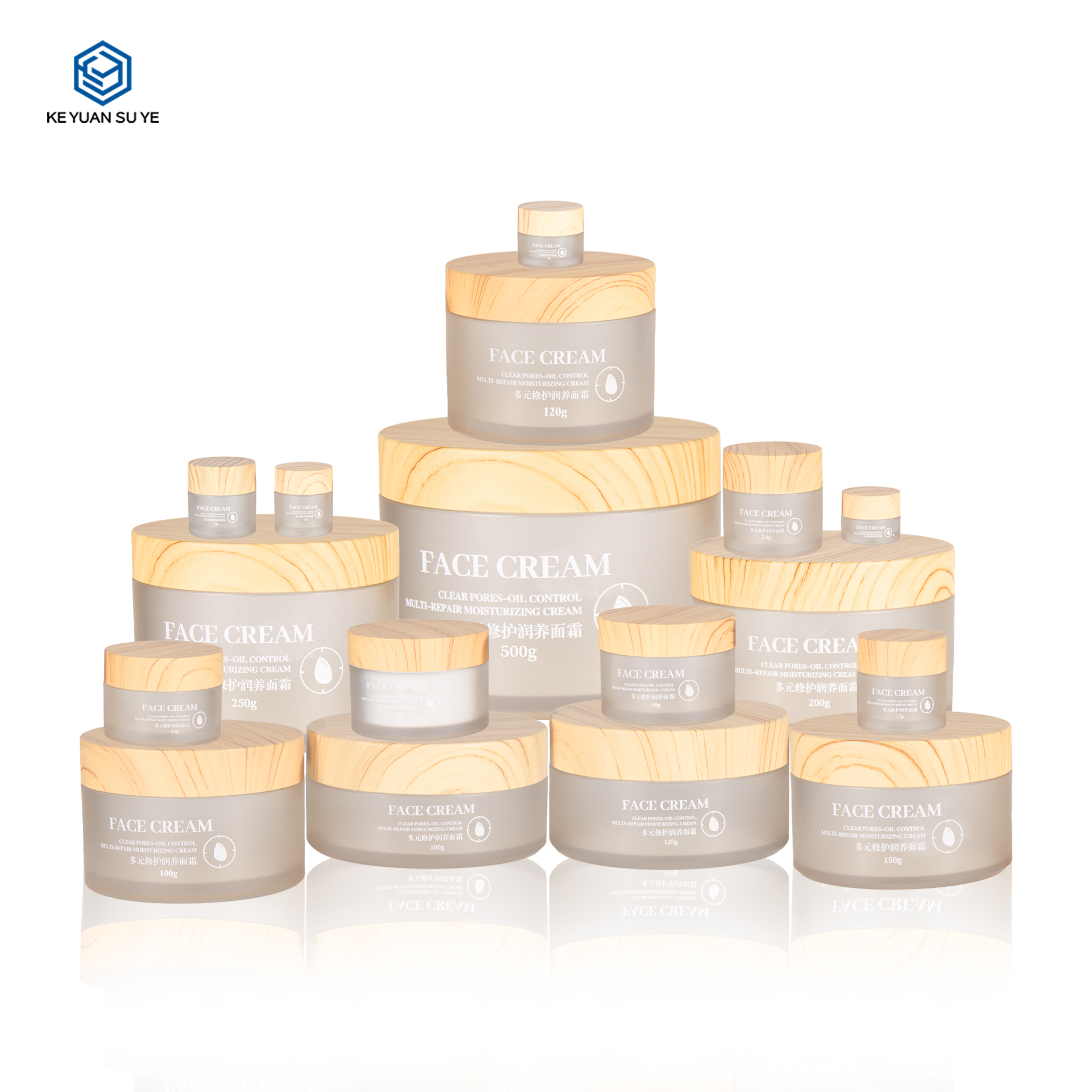 KY052 12PJ Factory Custom Multi-Capacity Skin Care Double Wall Cream Jar for Eye Cream Face Cream Packaging