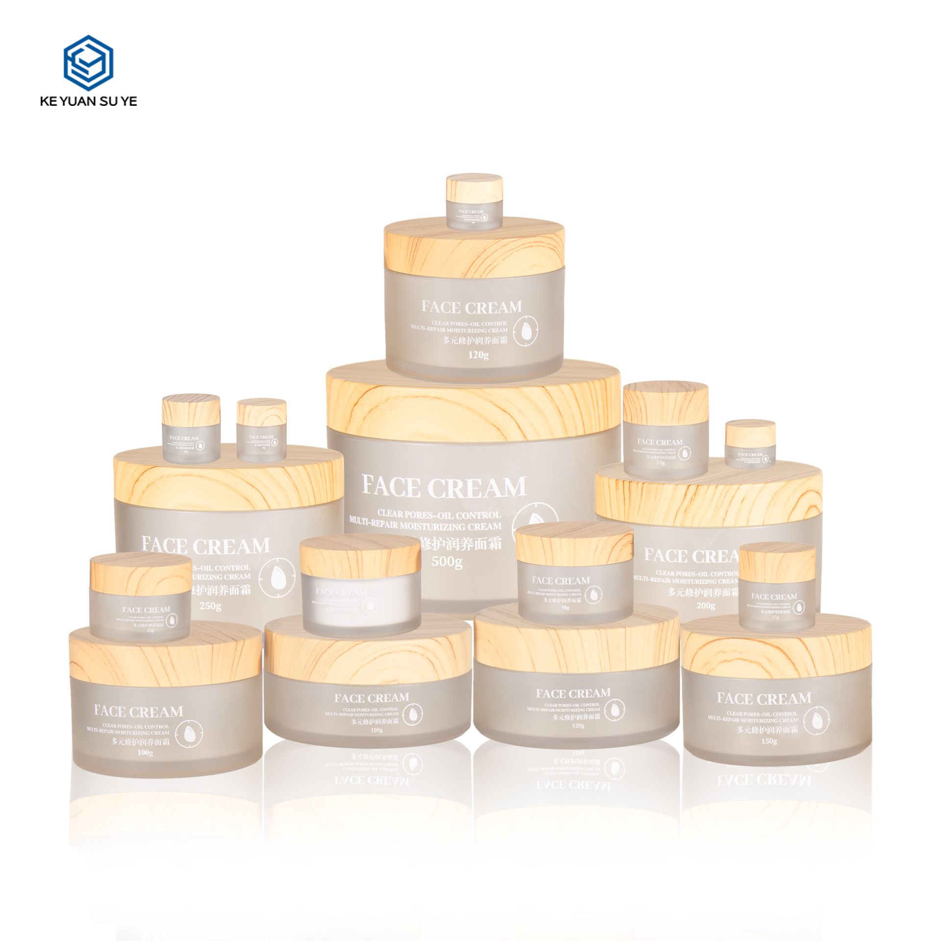 KY052 12PJ Factory Custom Multi-Capacity Skin Care Double Wall Cream Jar for Eye Cream Face Cream Packaging