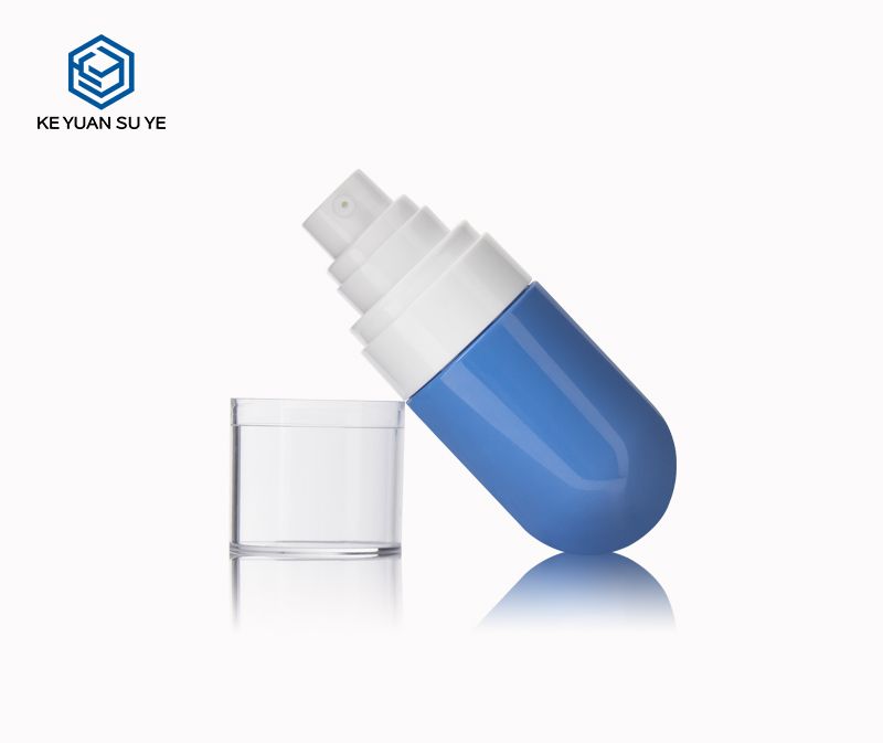 KY091 4 30ml Glossy Blue PET Plastic Fine Mist Spray Bottle for Facial Hydration
