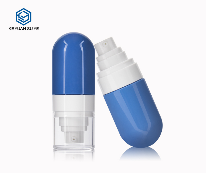 KY091 4 30ml Glossy Blue PET Plastic Fine Mist Spray Bottle for Facial Hydration