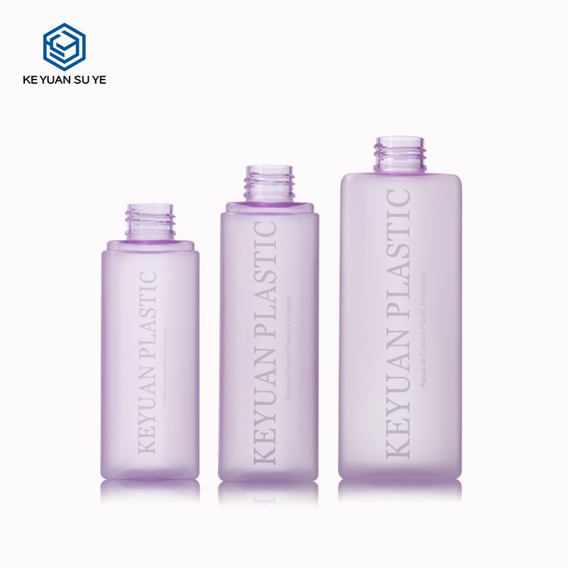 KY098 2 Custom 100ml 120ml 200ml Luxury Purple Matte Plastic Bottle for Cosmetic Packaging