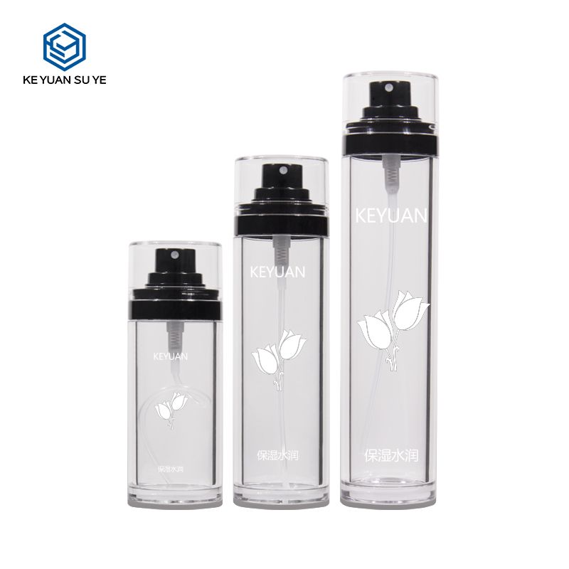 KY203 2 High Quality Cosmetics Perfume Packaging 50ml 70ml Thick Wall Transparent PET Plastic Spray Bottle