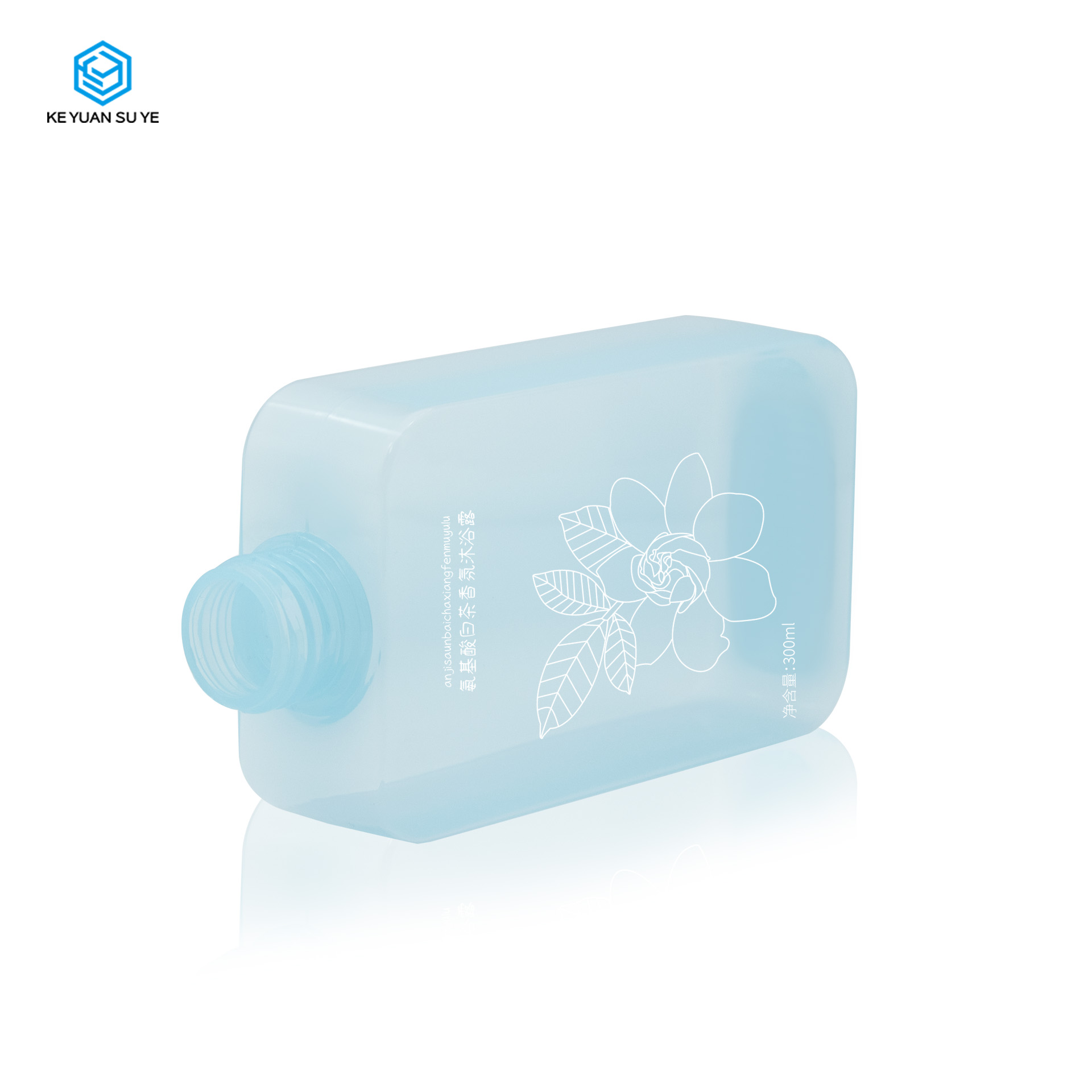 KY268 300ml Custom Cosmetic PETG Plastic Shampoo Shower Gel Lotion Bottle with Pump