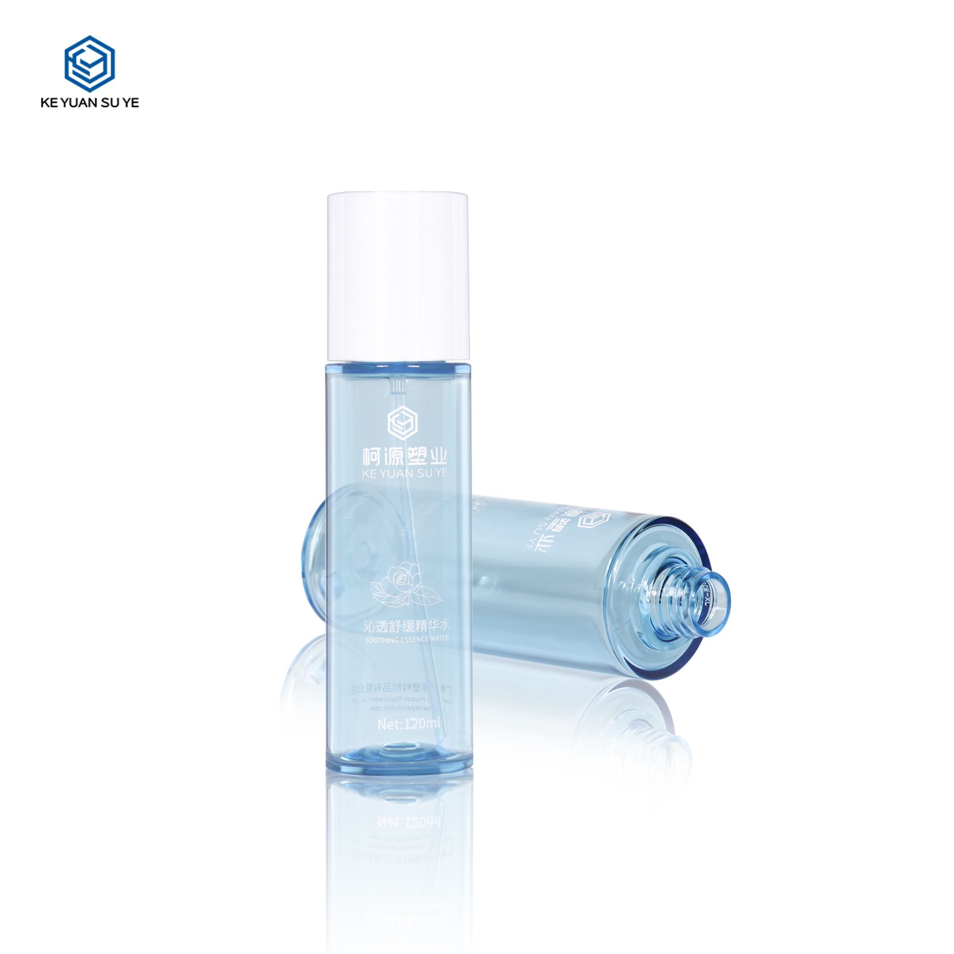 KY289 120ml 100ml 80ml Luxury Round Thick Wall Cosmetic PET Liquid Toner Packaging