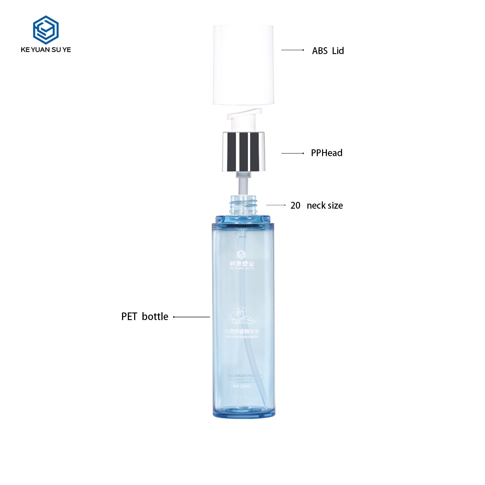 KY292 60ml 80ml 100ml 120ml Plastic Fine Mist Spray Bottle Skincare Packaging Empty Toner Bottle Packaging