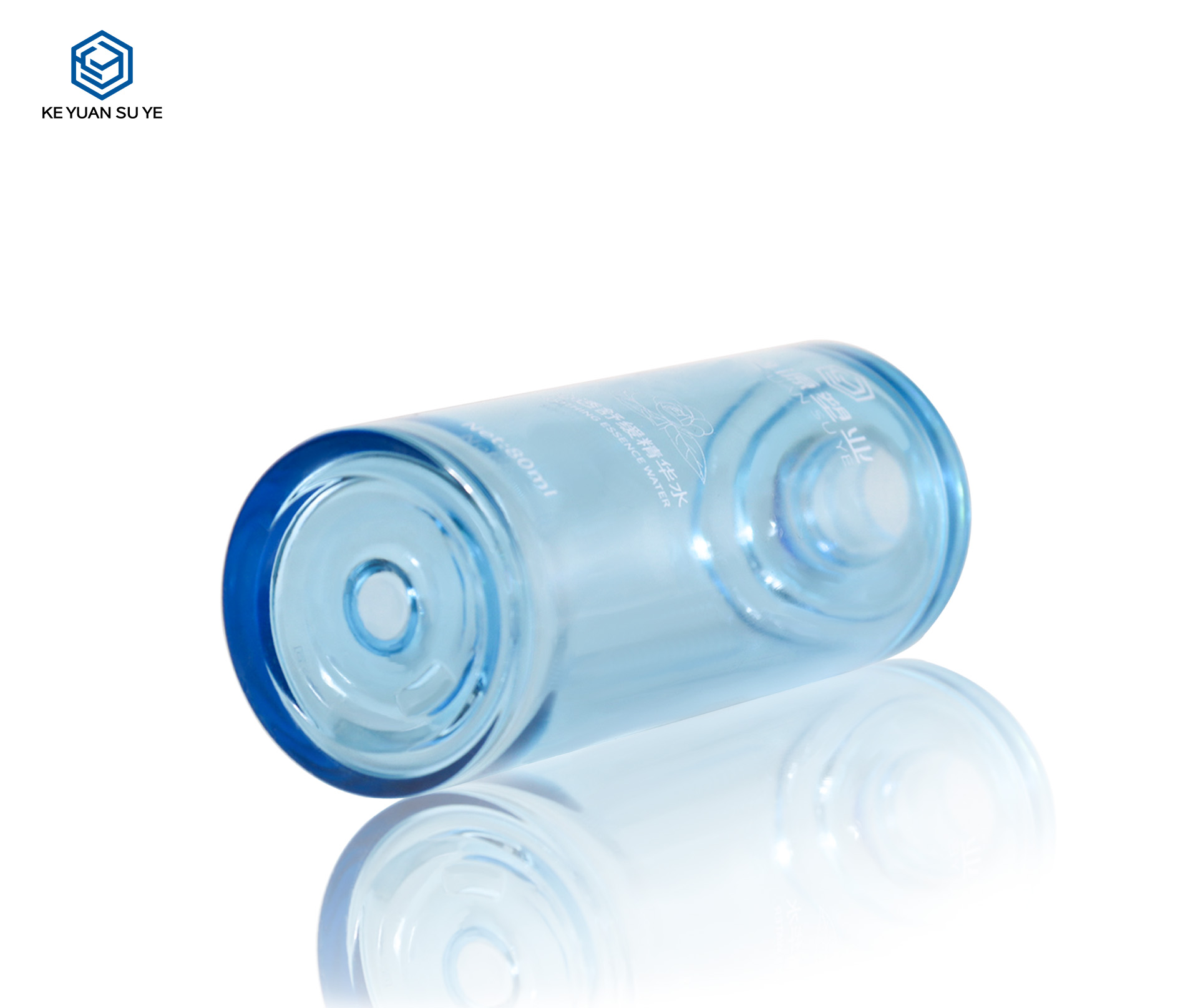 KY295 Custom Cosmetics 50ml 60ml 80ml PET Plastic Round Toner Spray Bottle with Pump and Cover