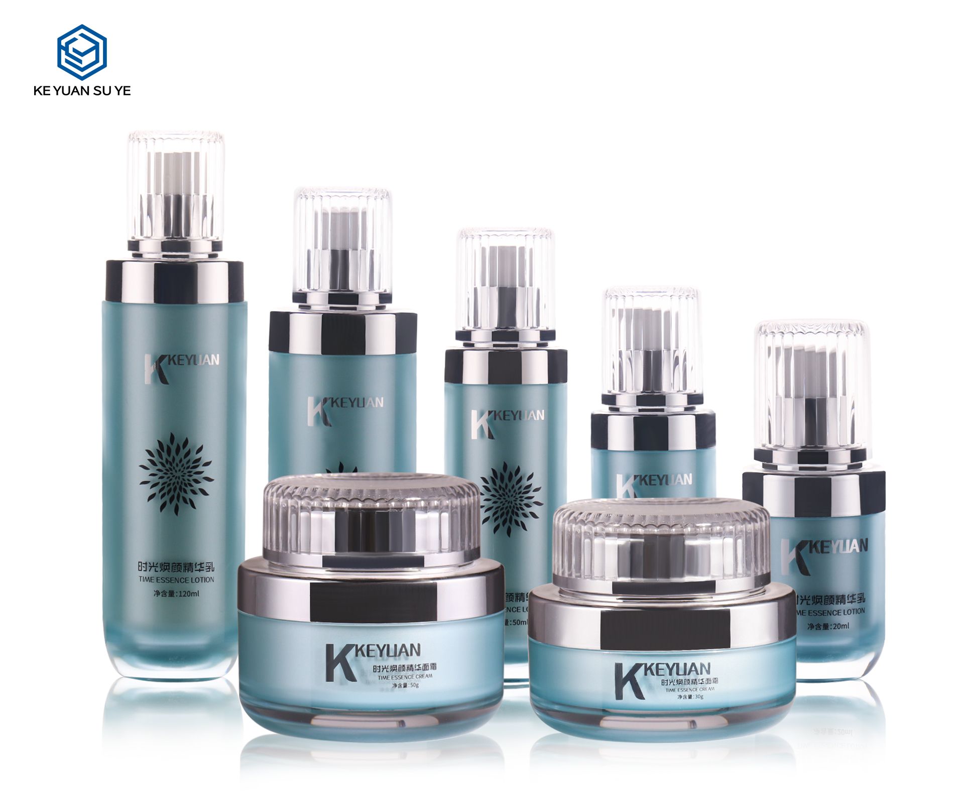 KY017 Factory Custom Luxury High Quality Acrylic Essence Lotion Bottle 30g 50g Face Cream Jar