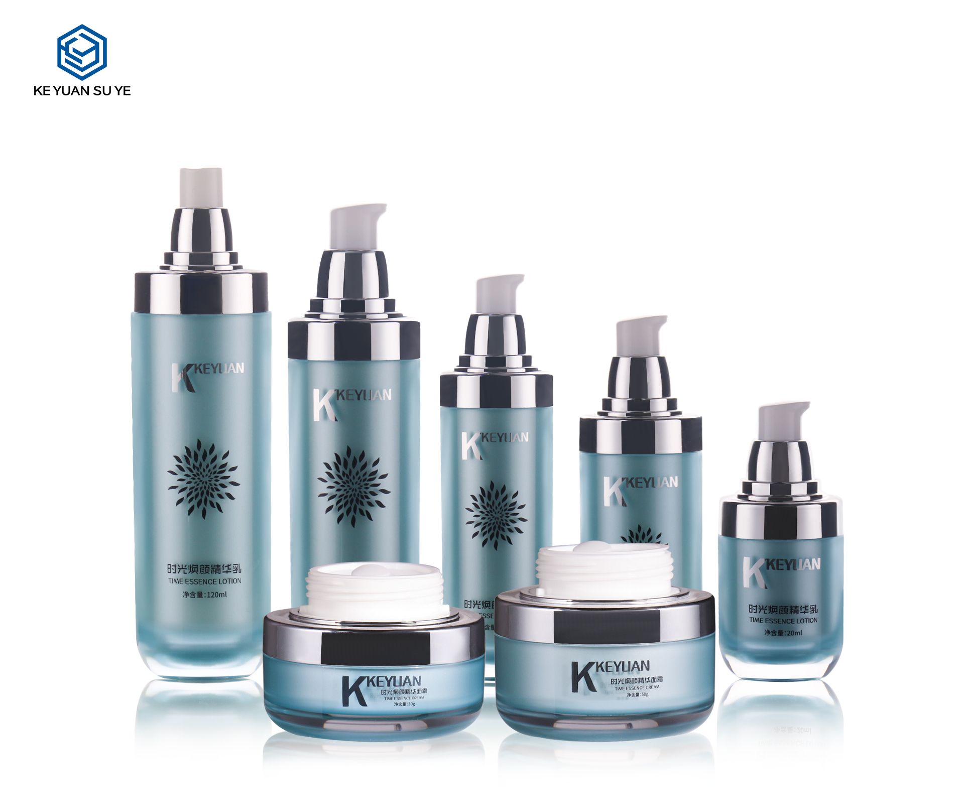 KY017 Factory Custom Luxury High Quality Acrylic Essence Lotion Bottle 30g 50g Face Cream Jar