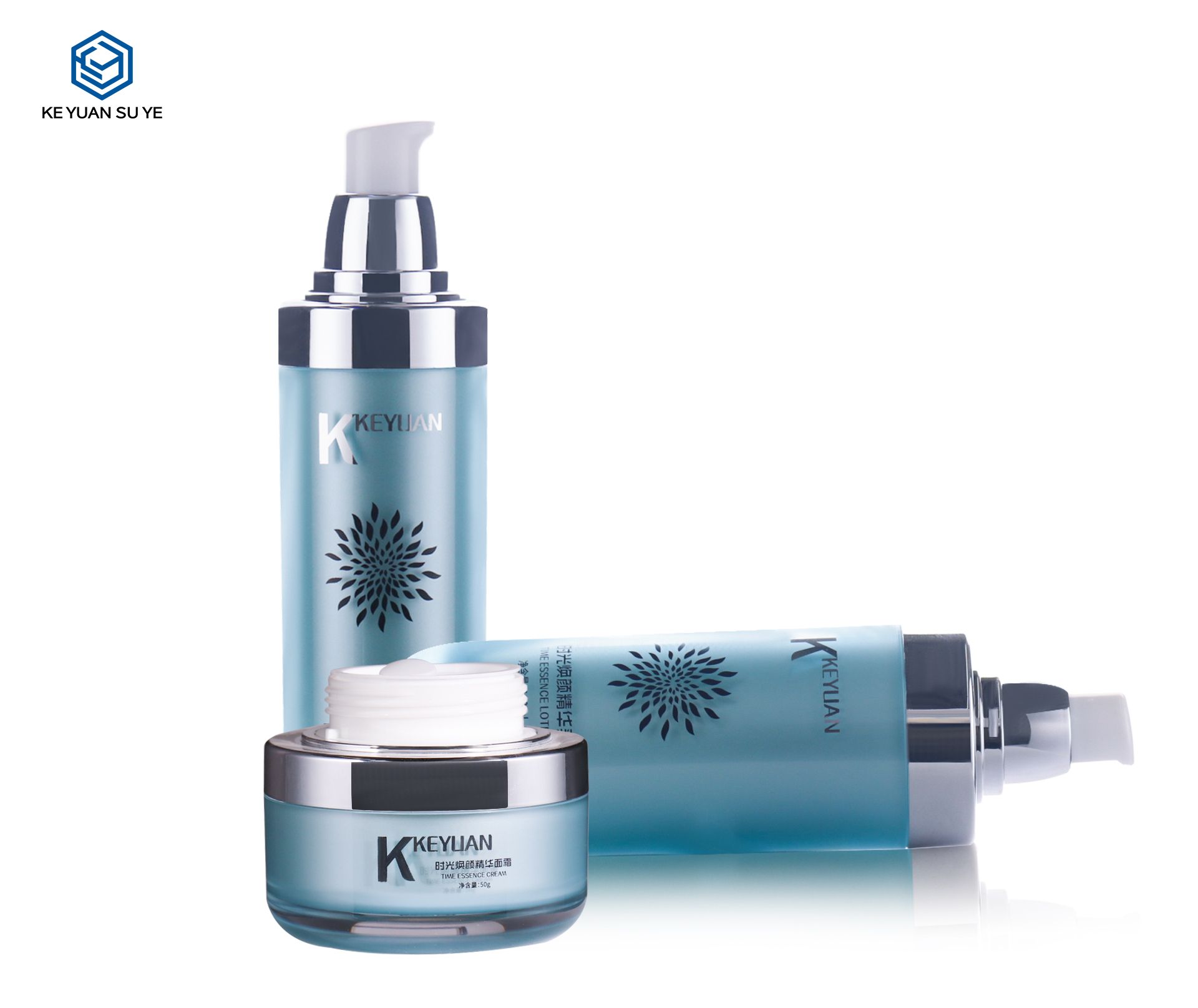KY017 Factory Custom Luxury High Quality Acrylic Essence Lotion Bottle 30g 50g Face Cream Jar