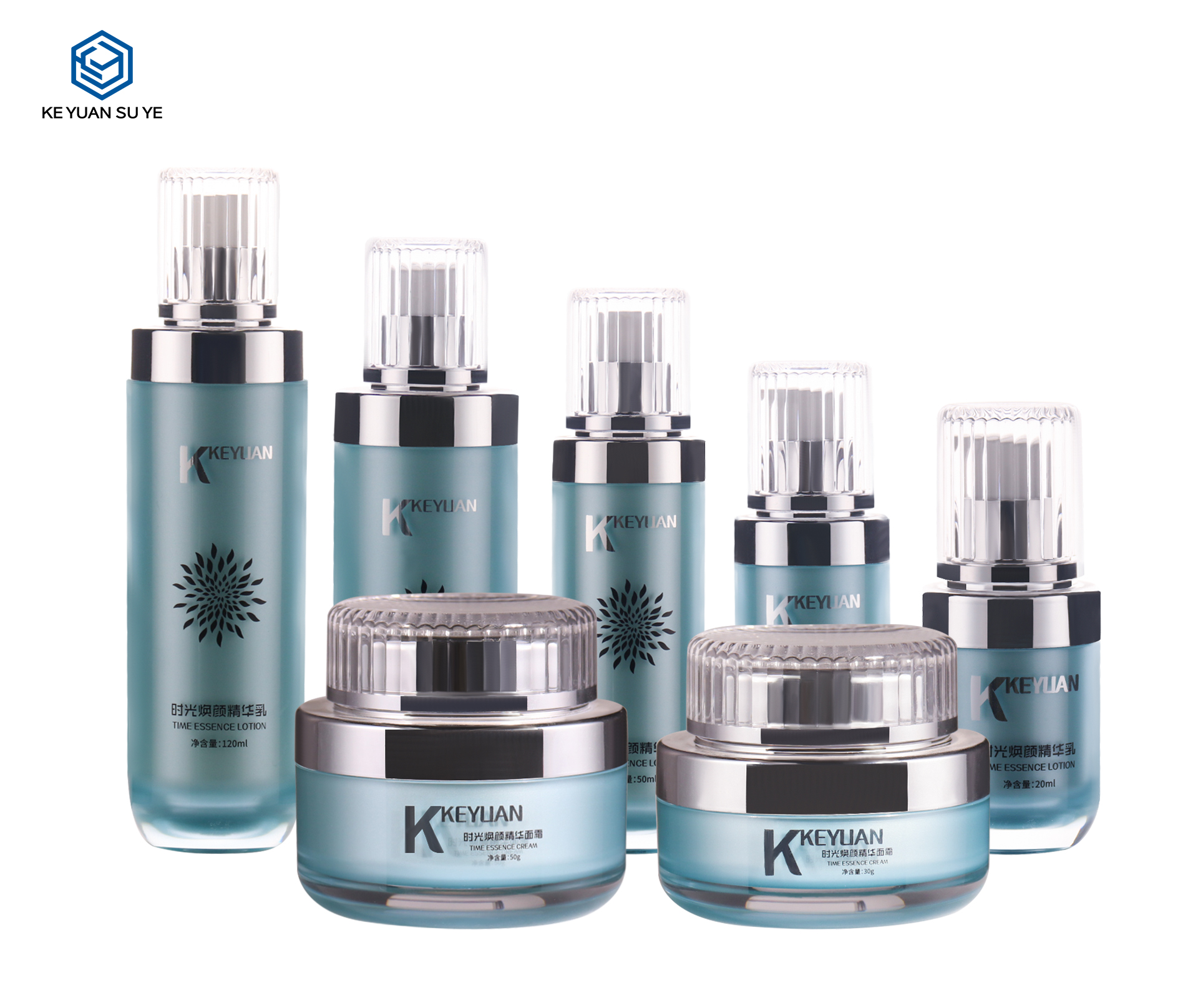 KY017 Factory Custom Luxury High Quality Acrylic Essence Lotion Bottle 30g 50g Face Cream Jar