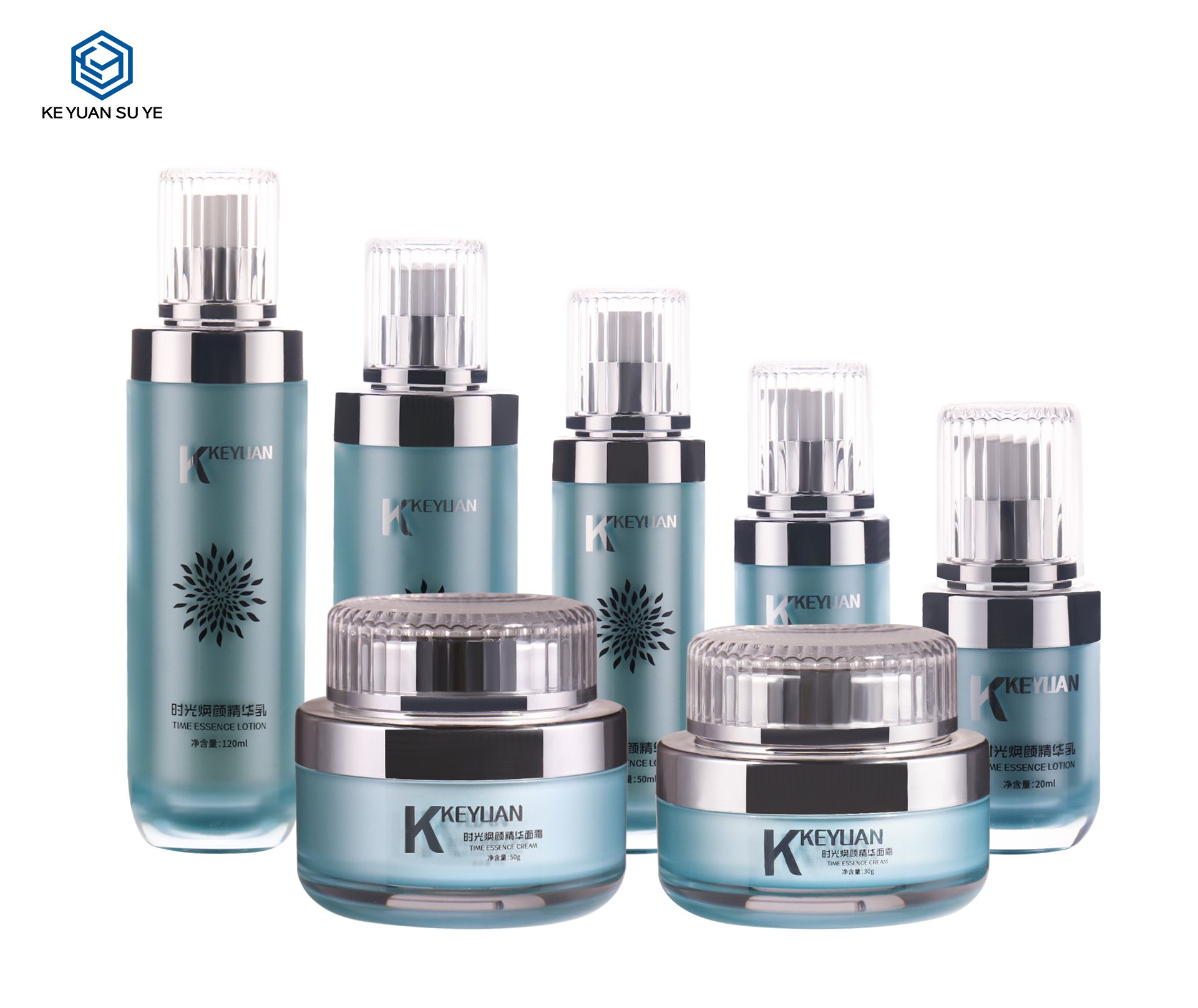KY017 Factory Custom Luxury High Quality Acrylic Essence Lotion Bottle 30g 50g Face Cream Jar