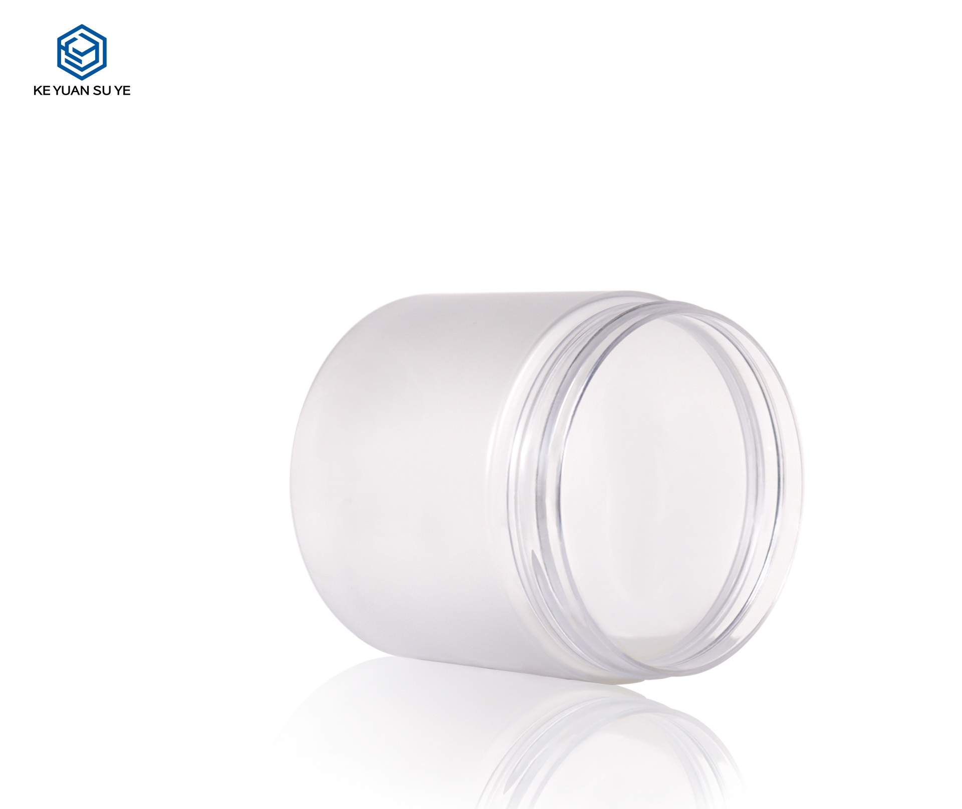 KY076 1 .1PJ The Factory Directly Sells PET White Plastic Round Jars Hair Mask Jars