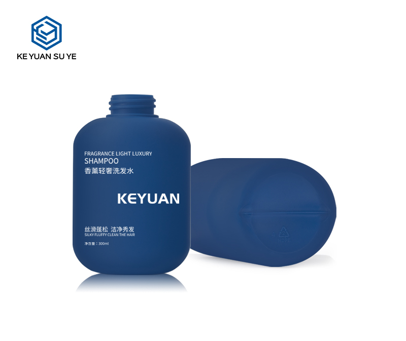 KY200 Empty Blue 300ml HDPE bottle for Shower Gel and Shampoo