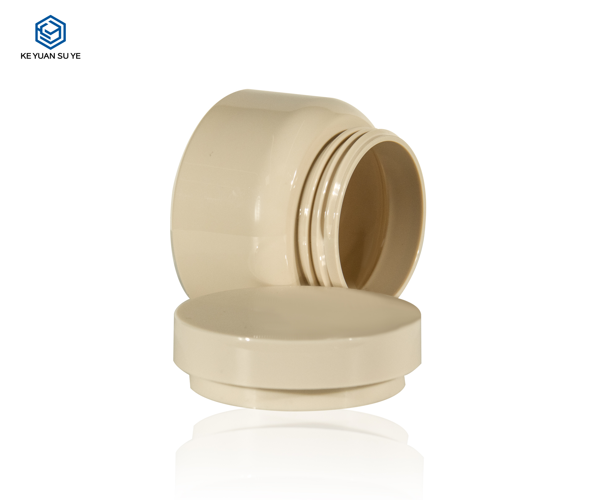 KY060  2 PJ Customized High Quality  50ml 100ml PET Cosmetic Skin Care Cream Jar with Screw Cap