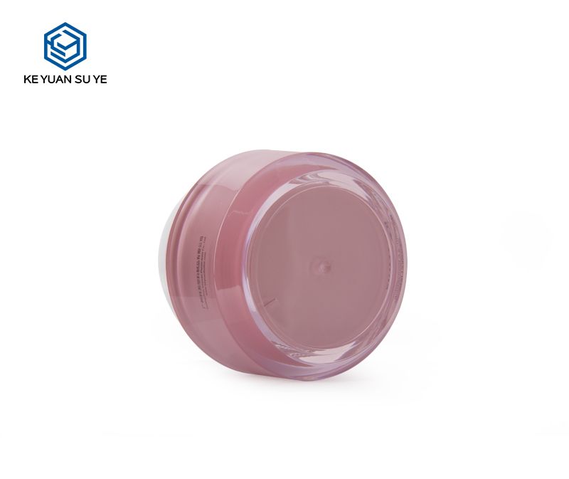 KY021  High Quality Luxury Pink Acrylic Cosmetic Bottle and Acrylic Jar for Personal Care Products