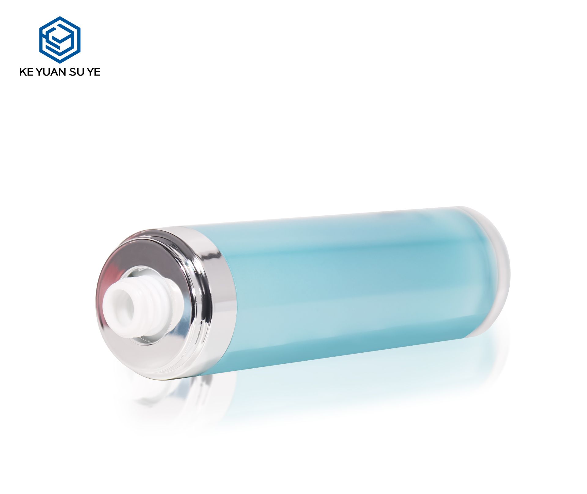 KY1830 - 120 ml blue cylindrical acrylic bottleUsed for holding emulsion cosmetics