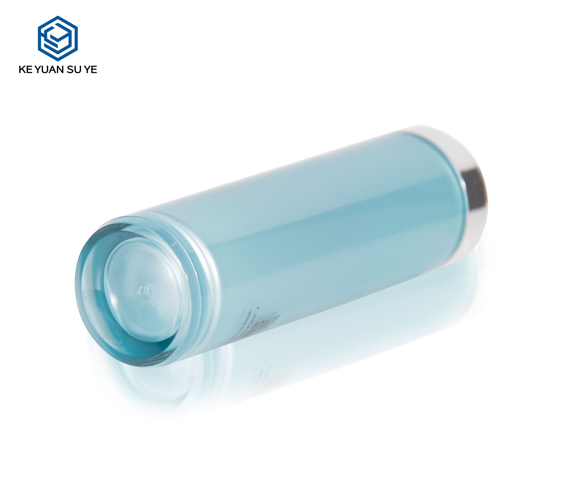 KY1830 - 120 ml blue cylindrical acrylic bottleUsed for holding emulsion cosmetics