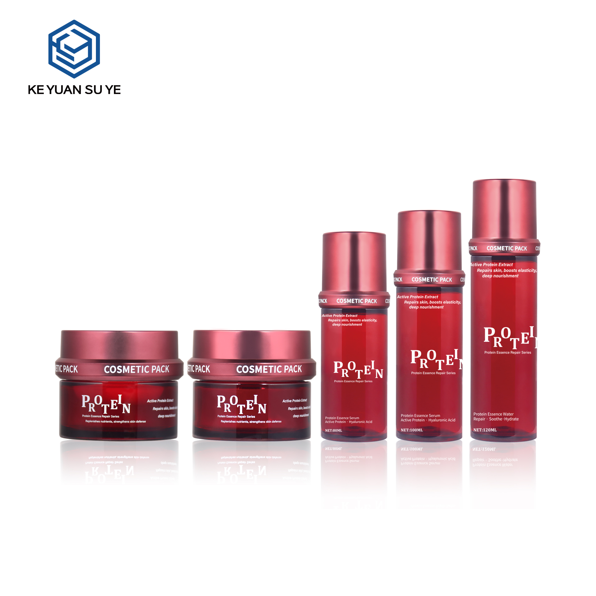 KY 610,613,614,615 PETG Skincare Packaging Set | Lotion Pump Bottle + Cream Jar | Cosmetic Containers