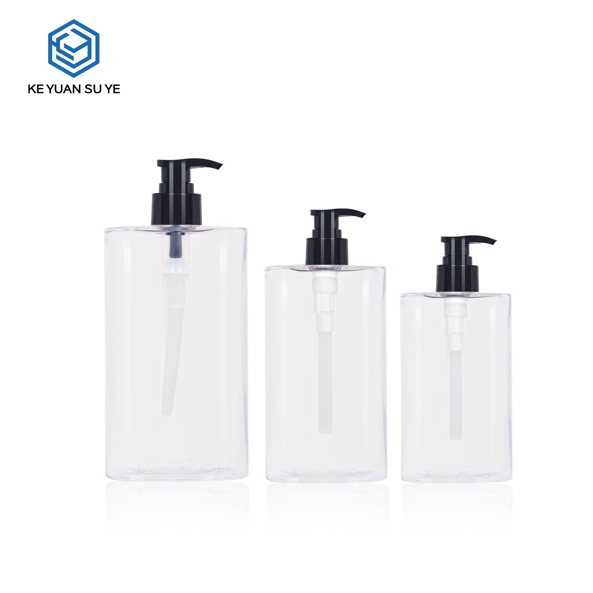 KY Clear PET Refillable Pump Bottles 200ml 300ml 500ml, Leak-Proof for Skincare & Personal Care