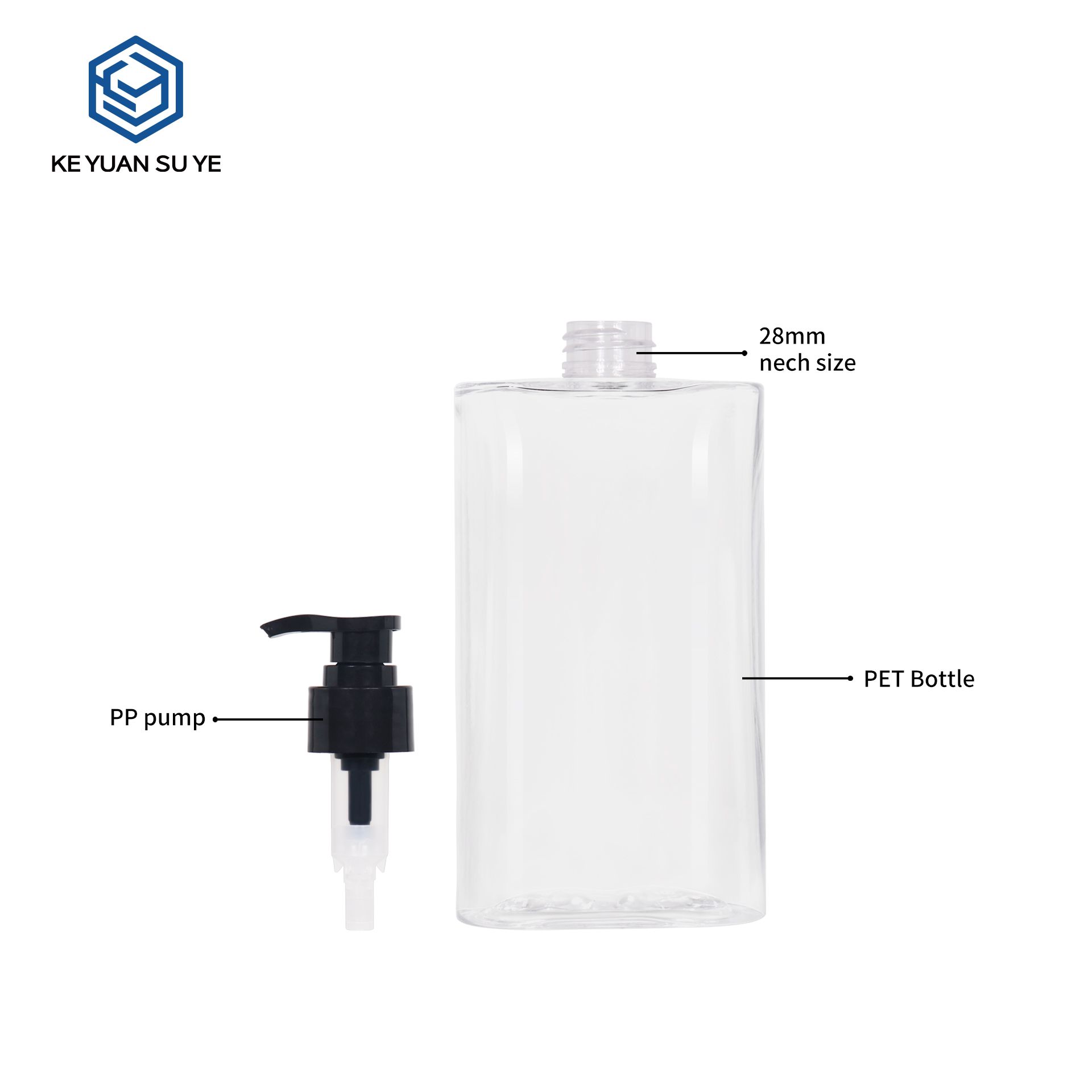 KY Clear PET Refillable Pump Bottles 200ml 300ml 500ml, Leak-Proof for Skincare & Personal Care