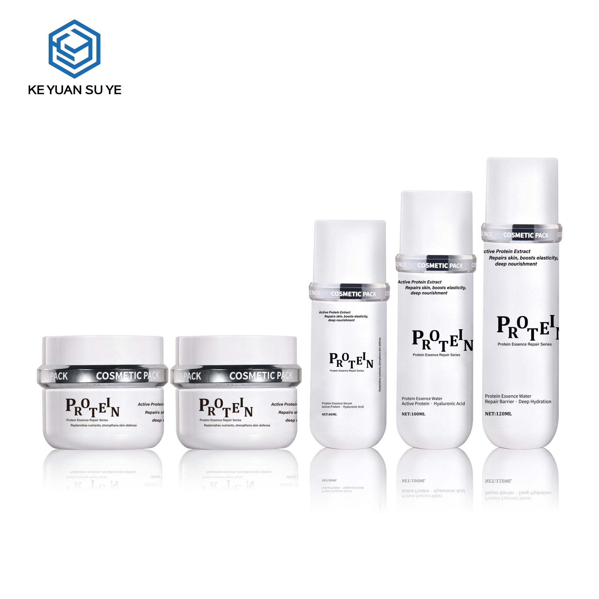 KY 610,613,614,615 PETG Skincare Packaging Set | Lotion Pump Bottle + Cream Jar | Cosmetic Containers