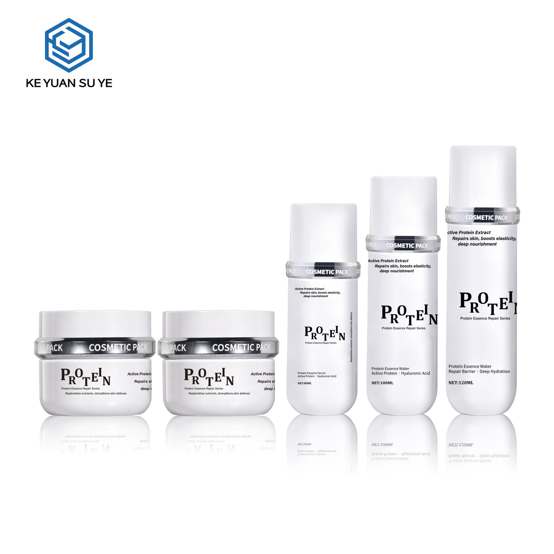 PETG Skincare Packaging Set | Lotion Pump Bottle + Cream Jar | Cosmetic Containers