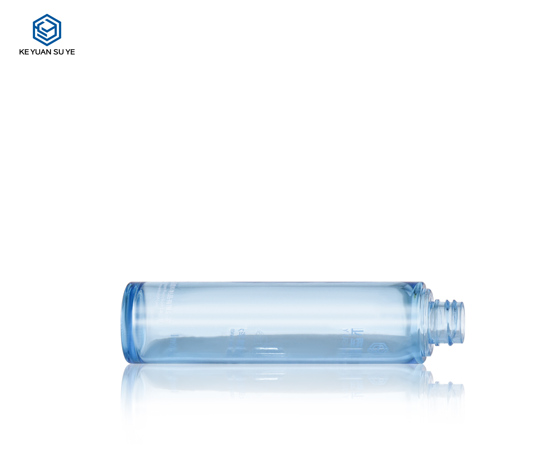 KY291#617 PETG Transparent Blue 30ml 50ml 60ml 80ml Soothing Essence Water Skincare Bottle Set
