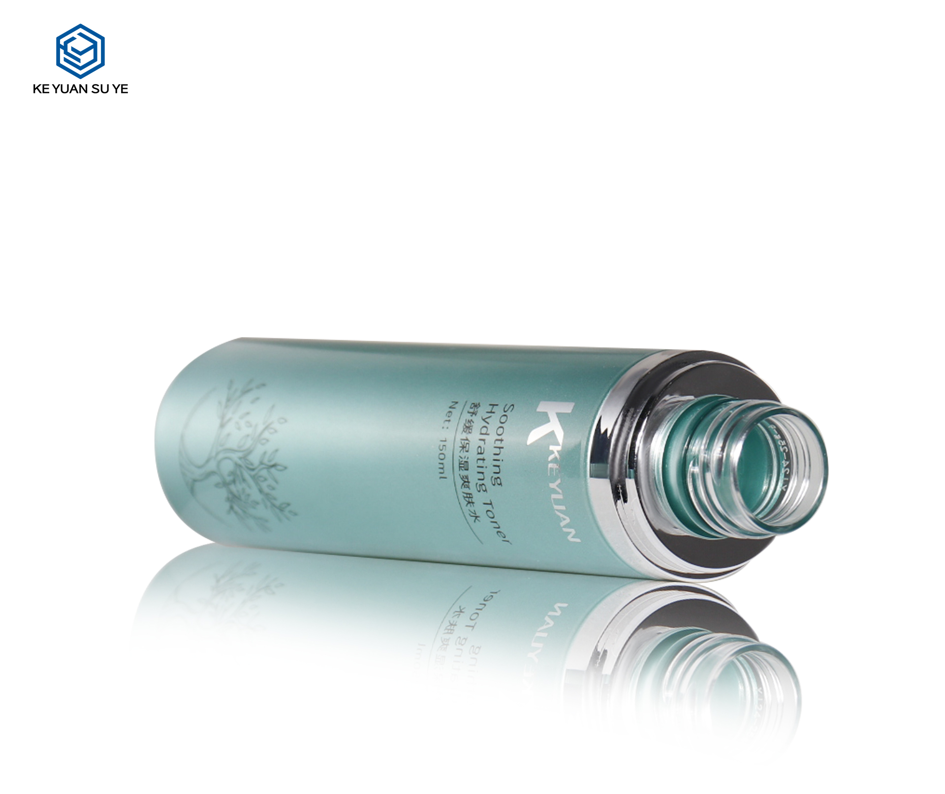 KY294 Custom PET Skincare Packaging Set for Hydrating Toner & Face Cream, 30g 50g Jars 100ml 120ml 150ml Bottles
